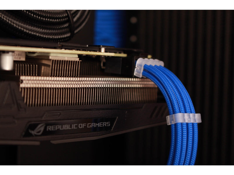 DUTZO Sleeved Power Extention Cable Kit (v2) - Blau