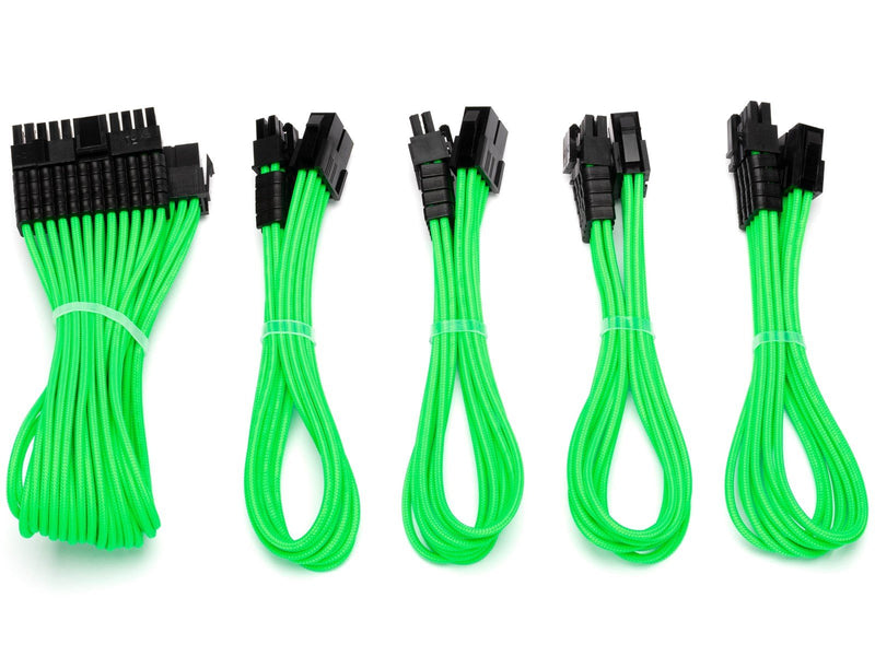 DUTZO Sleeved Power Extention Cable Kit (v2) - Grün