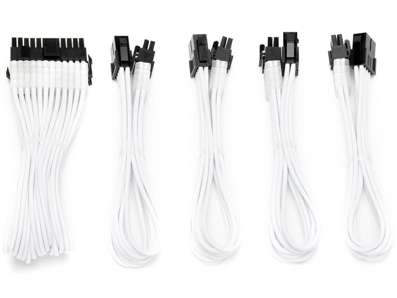 DUTZO Sleeved Power Extention Cable Kit (v2) - Weiß