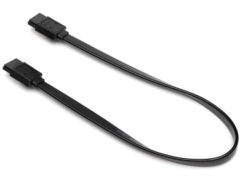 DUTZO SATA-kabel - Schwarz - 0.3 m - Gerader Verbinder
