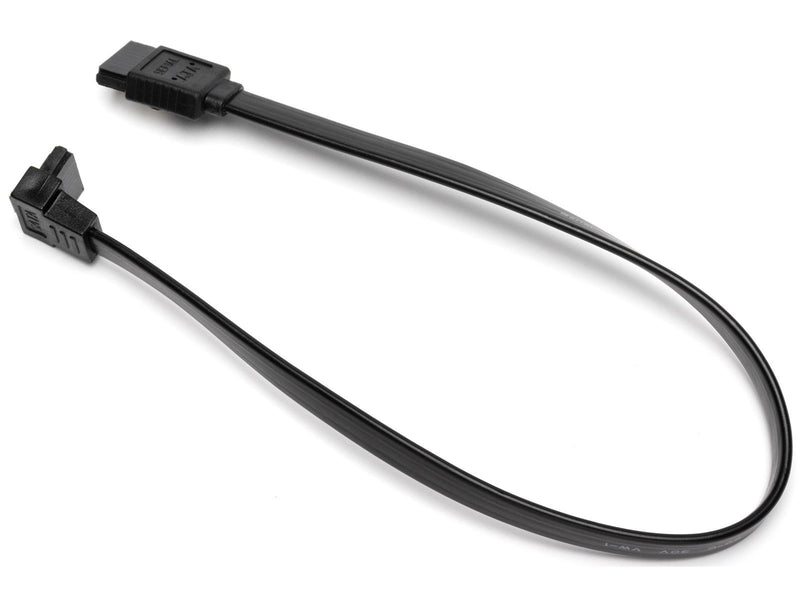 DUTZO SATA-kabel - Schwarz - 0.3 m - Gerade & 90° Verbinder