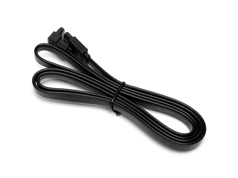 DUTZO SATA-kabel - Schwarz - 1 m - Gerade & 90° Verbinder