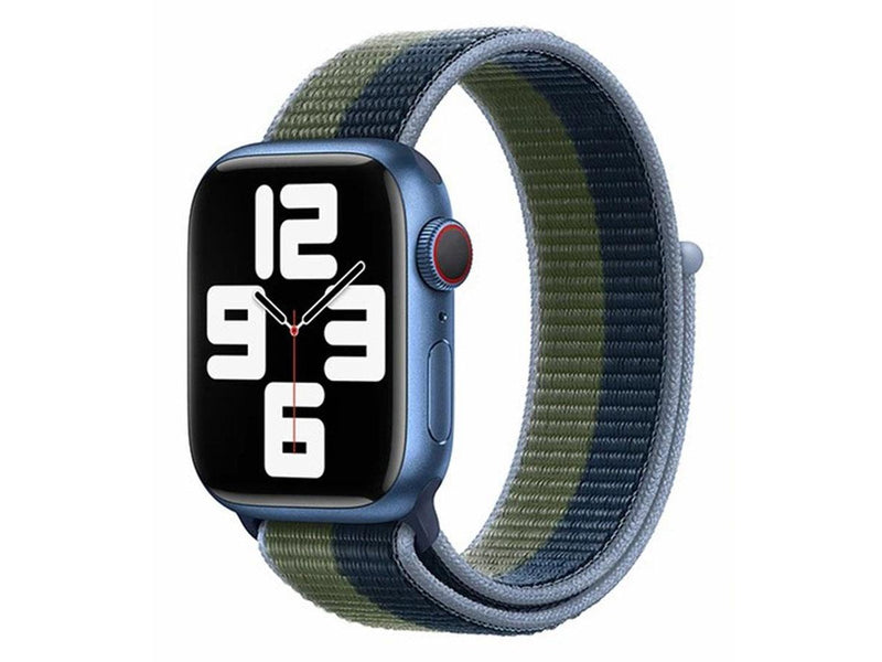 Lippa Apple Watch Nylon Strap 42/44/45/49 - Green/Blue