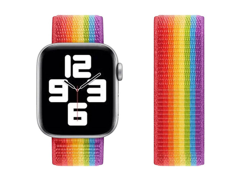 Lippa Apple Watch LGBT+ Nylon Strap 42/44/45/49 - Rainbow Colors