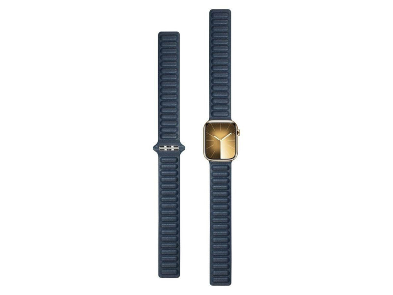 Lippa Apple Watch magnetisk læderrem 42/44/45/49 - Navy Blue