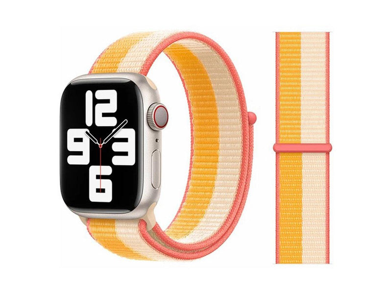 Lippa Apple Watch nylon strap 38/40/41 - White/Yellow