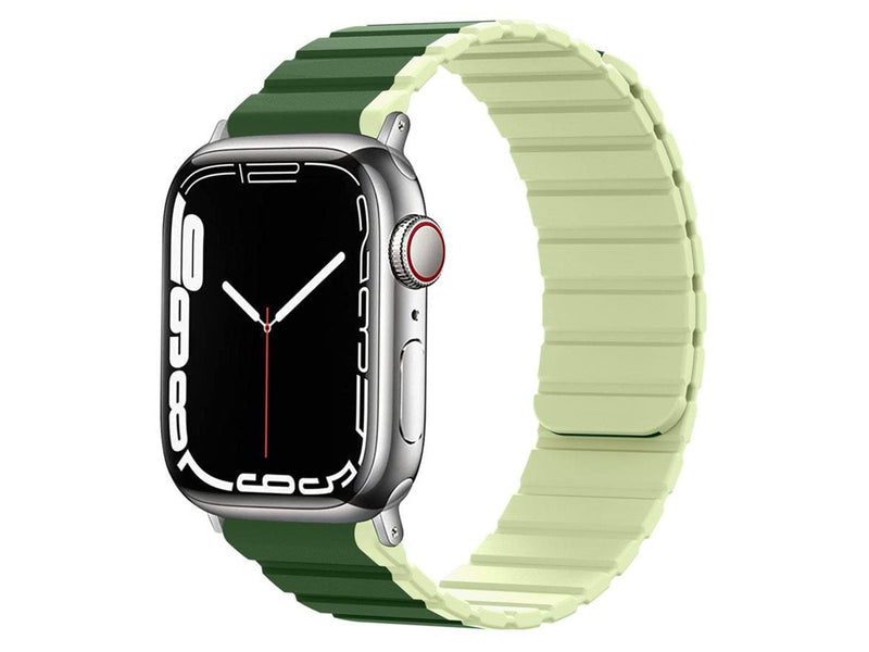 Lippa Apple Watch Magnetic Silicone Strap 42/44/45/49 - Green / Light Green