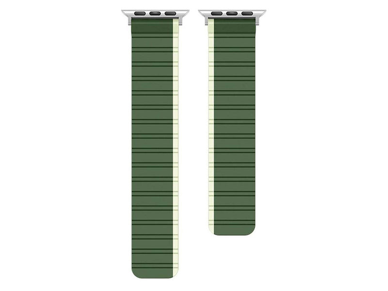 Lippa Apple Watch Magnetic Silicone Strap 42/44/45/49 - Green / Light Green