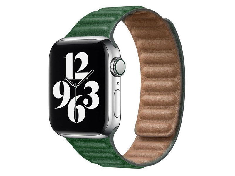 Lippa Apple Watch Magnetic Leather Strap 42/44/45/49 - Dark Green
