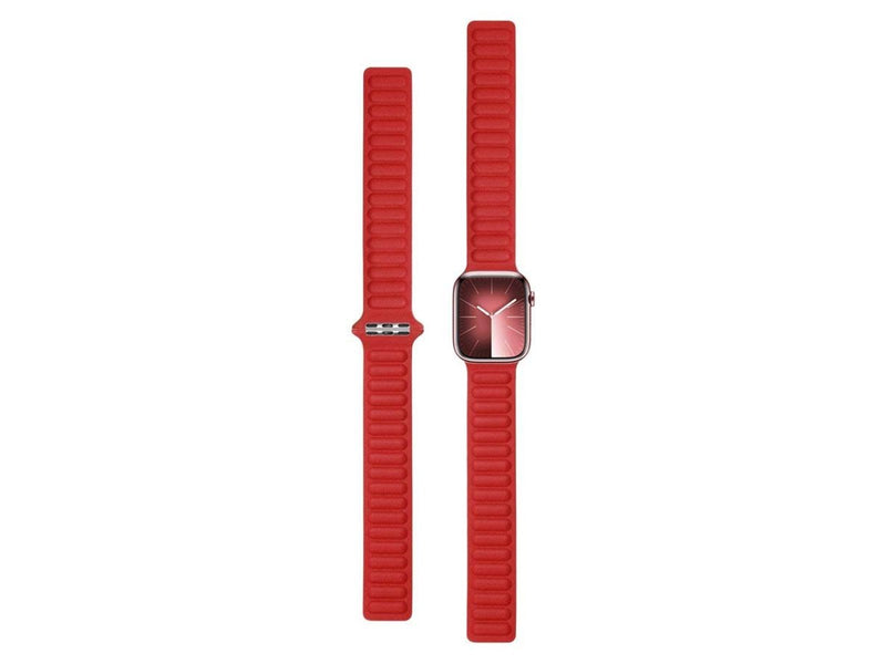 Lippa Apple Watch magnetisk læderrem 42/44/45/49 - Red
