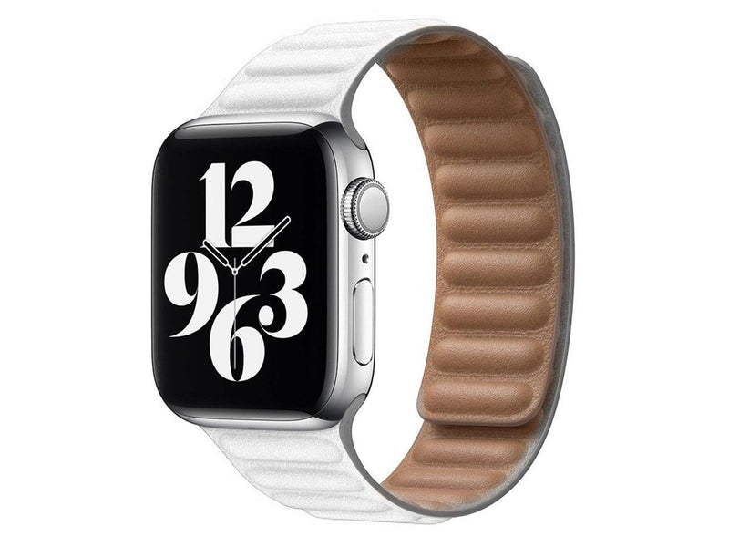 Lippa Apple Watch magnetisk læderrem 42/44/45/49 - White