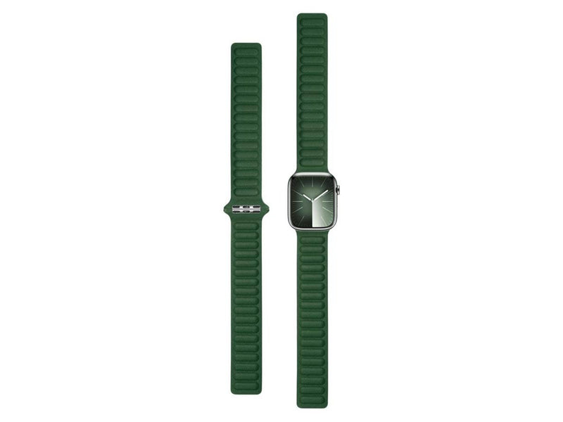 Lippa Apple Watch Magnetic Leather Strap 38/40/41 - Green / Brown