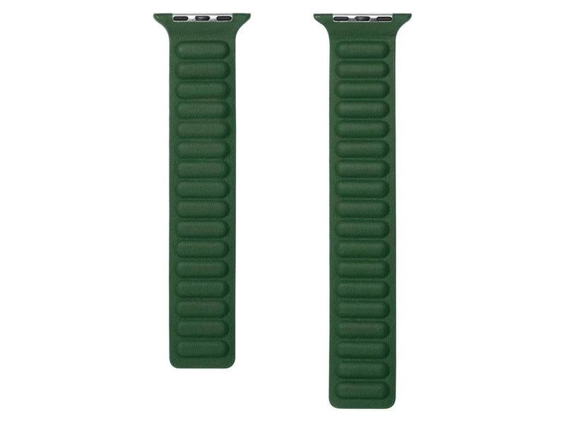 Lippa Apple Watch Magnetic Leather Strap 38/40/41 - Green / Brown