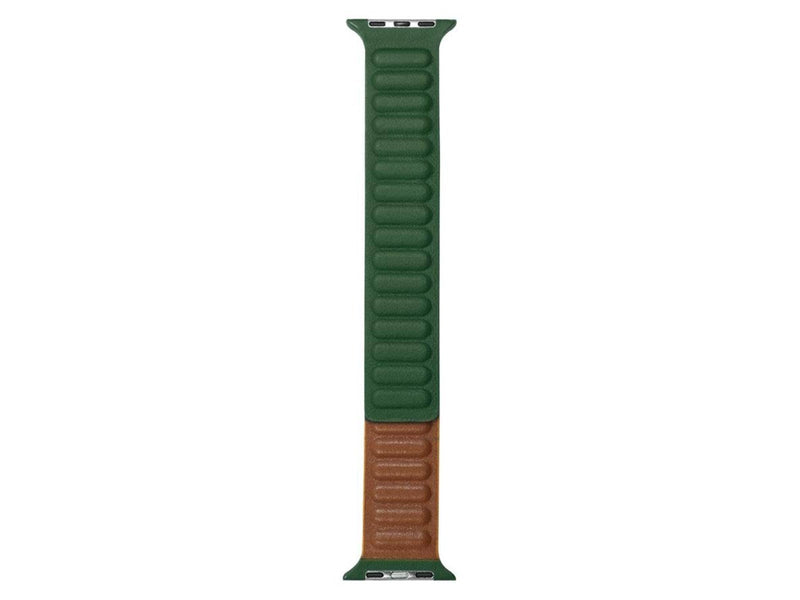 Lippa Apple Watch Magnetic Leather Strap 38/40/41 - Green / Brown