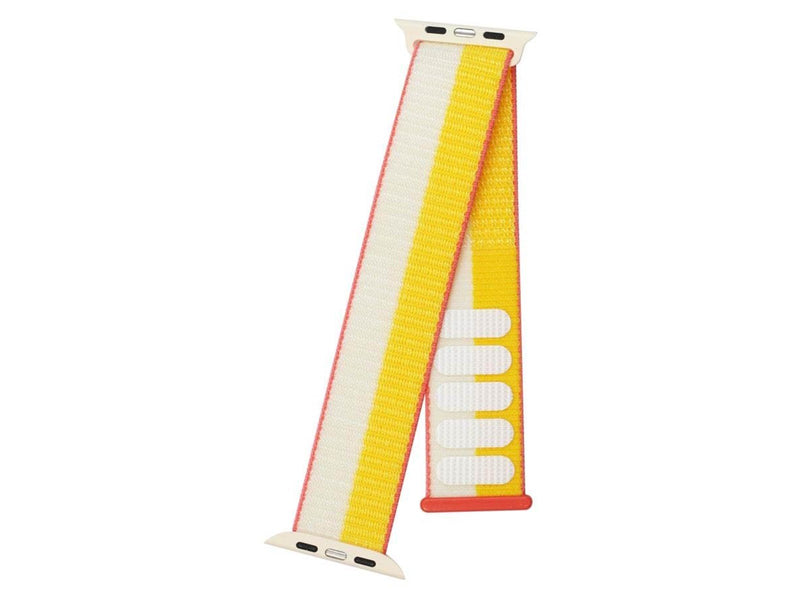Lippa Apple Watch nylon strap 42/44/45/49 - White/Yellow