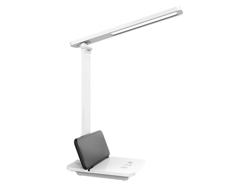 Lippa LED Desk Lamp with Wireless Charging - White