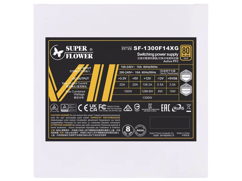Super Flower Leadex VII XG Netzteile - 1300 Watt - 140 mm - ATX 3.0 - 80 Plus Gold zertifiziert