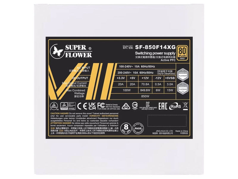 Super Flower Leadex VII XG Netzteile - 850 Watt - 140 mm - ATX 3.0 - 80 Plus Gold zertifiziert