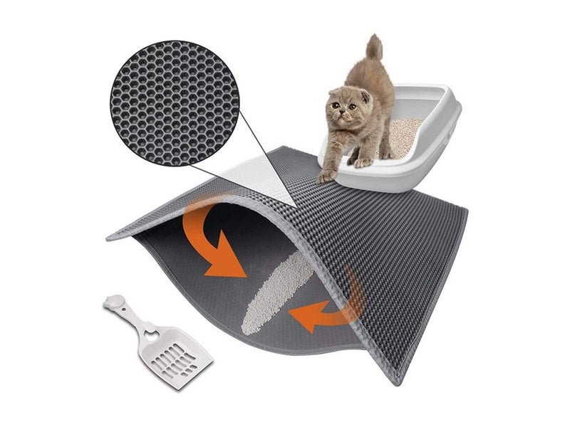 PetWant Litter Clean Pad  for cat litter box (Gray)
