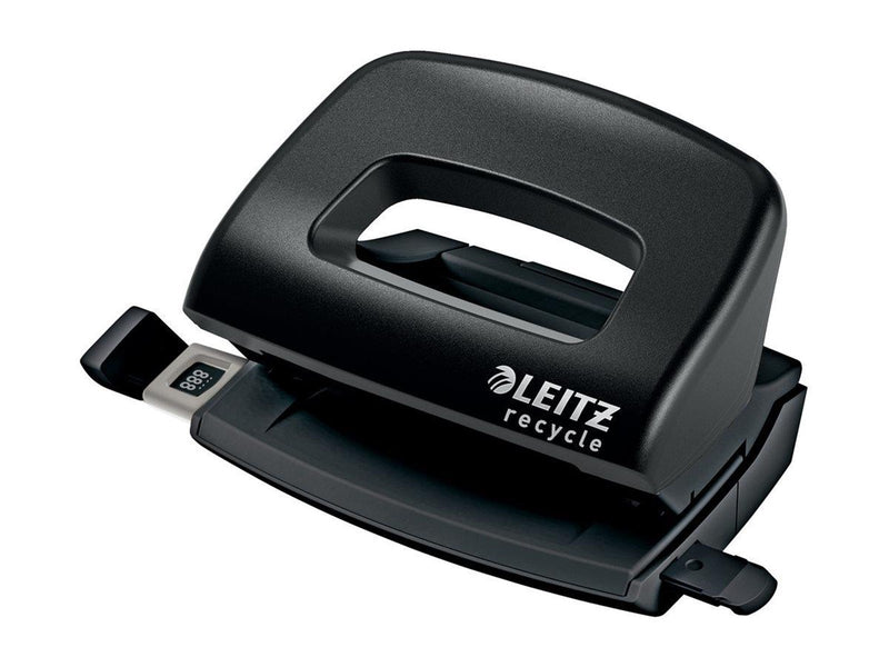 Leitz NeXXt Recycle hole punch - 10 sheets - 2 holes - plastic metal - black