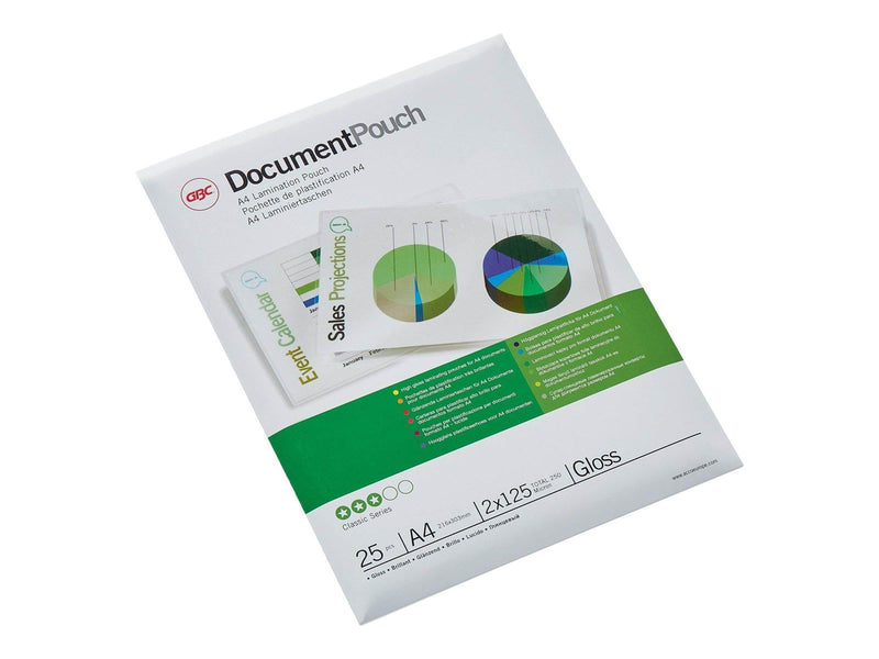 GBC Lam Pouch - 25-pack - glossy - 216 x 303 mm - lamination pouches