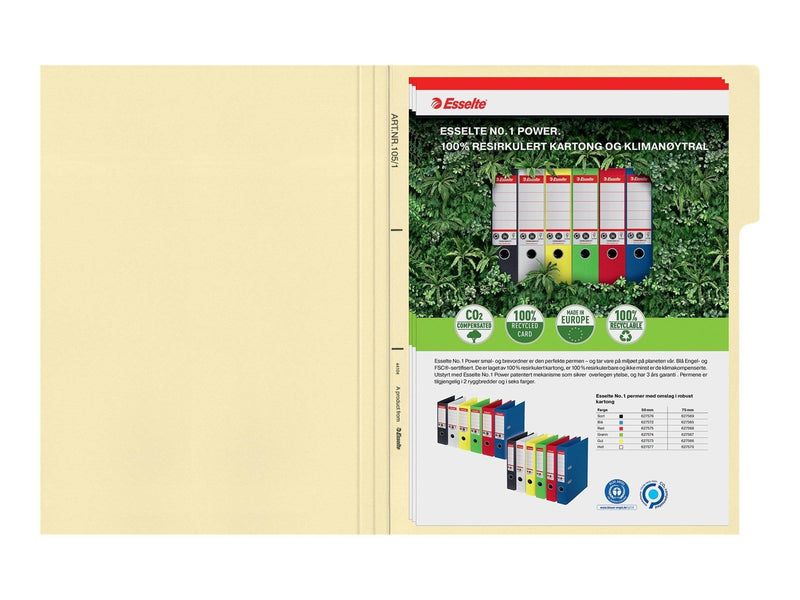 Esselte - file folder - for A4 - tabbed - yellow