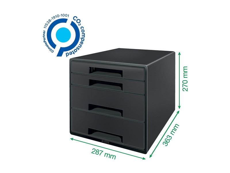 Leitz Recycle - drawer cabinet - for A4 Maxi - black