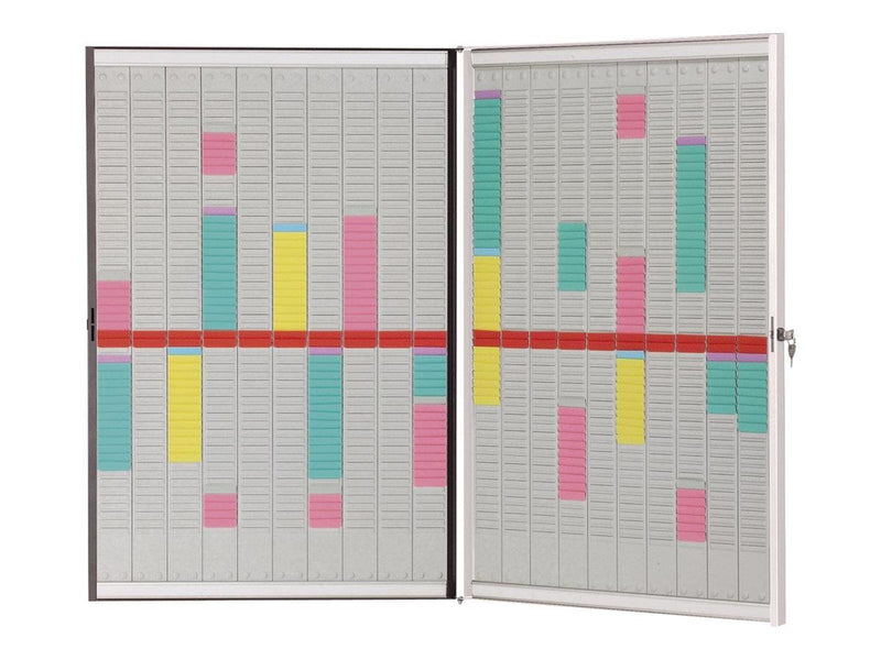 Nobo combo board: whiteboard card planner - 54 slots x 20 columns - double-sided