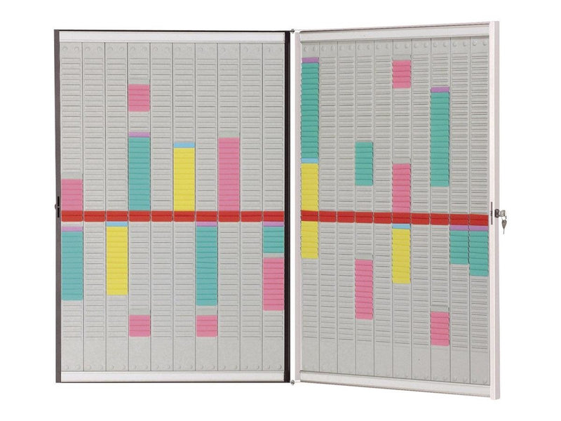 Nobo combo board: whiteboard card planner - 54 slots x 20 columns - double-sided