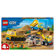 LEGO® City Baufahrzeuge mit Kran und Abrissbirne 60391