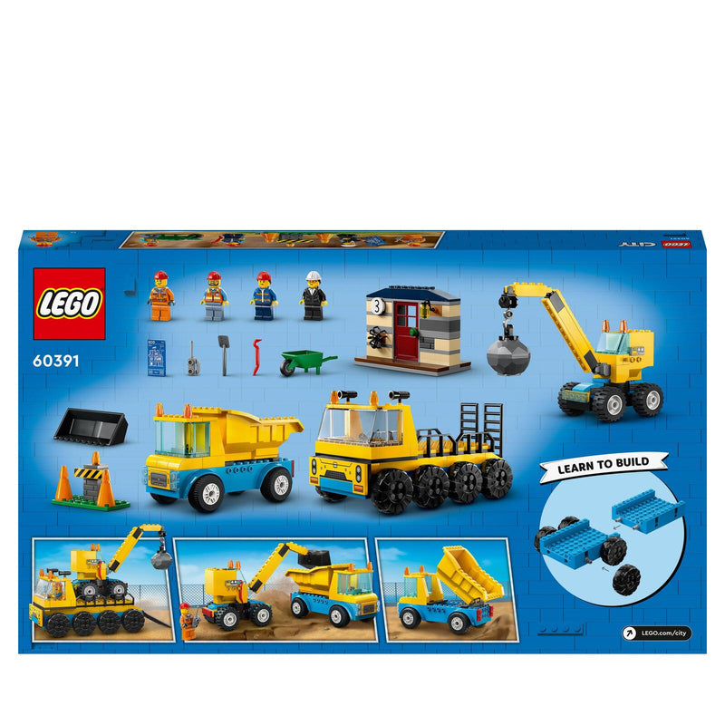 LEGO® City Baufahrzeuge mit Kran und Abrissbirne 60391