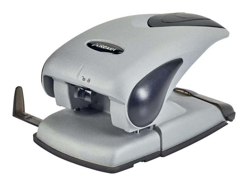 Rexel P265 - hole punch - 65 sheets - 2 holes - metal - black/silver