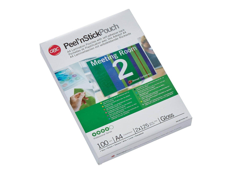 GBC Peel'n Stick - 100-pack - glossy white - A4 - lamination pouches