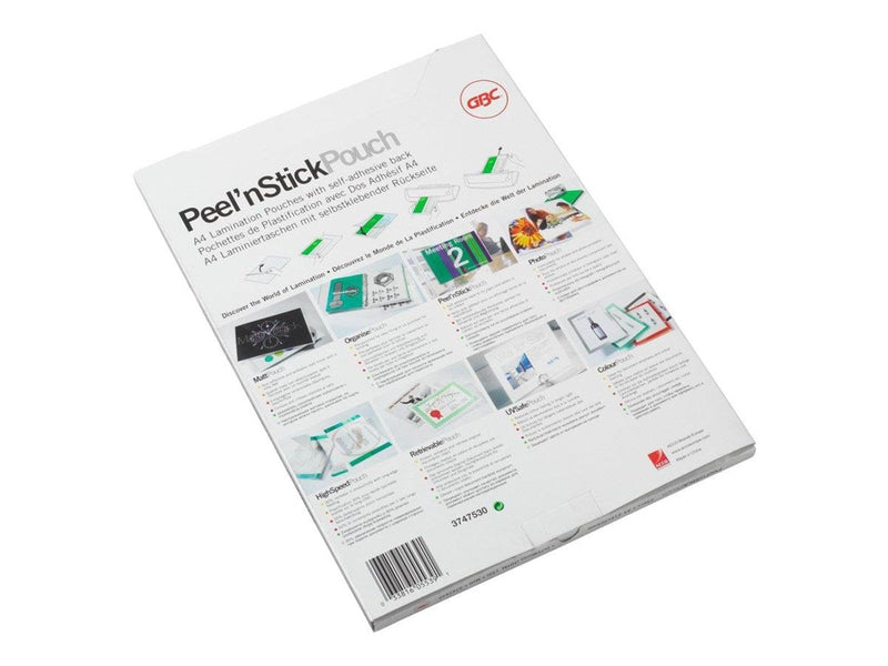 GBC Peel'n Stick - 100-pack - glossy white - A4 - lamination pouches