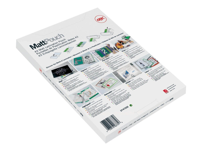 GBC Matt Pouch - 50-pack - glossy matte - 216 x 303 mm - lamination pouches