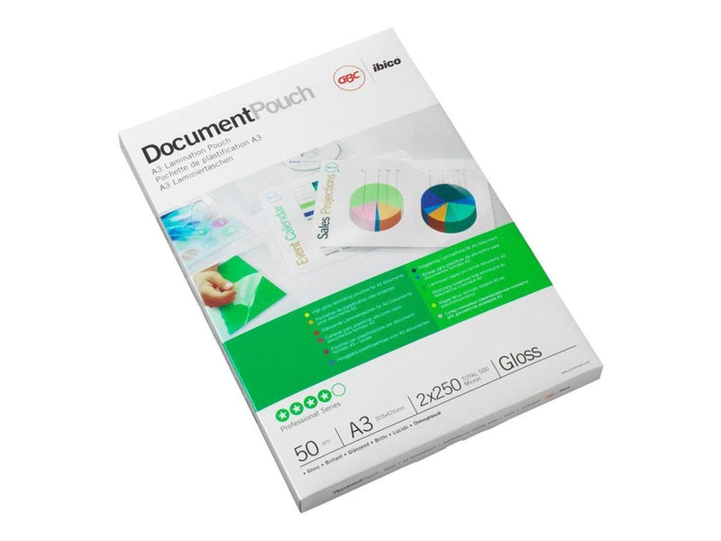 GBC Document Laminating Pouch - 25-pack - glossy - 303 x 426 mm - lamination pouches