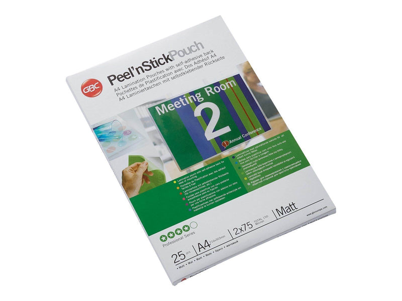 GBC Peel'n Stick - 25-pack - matte - A4 - lamination pouches