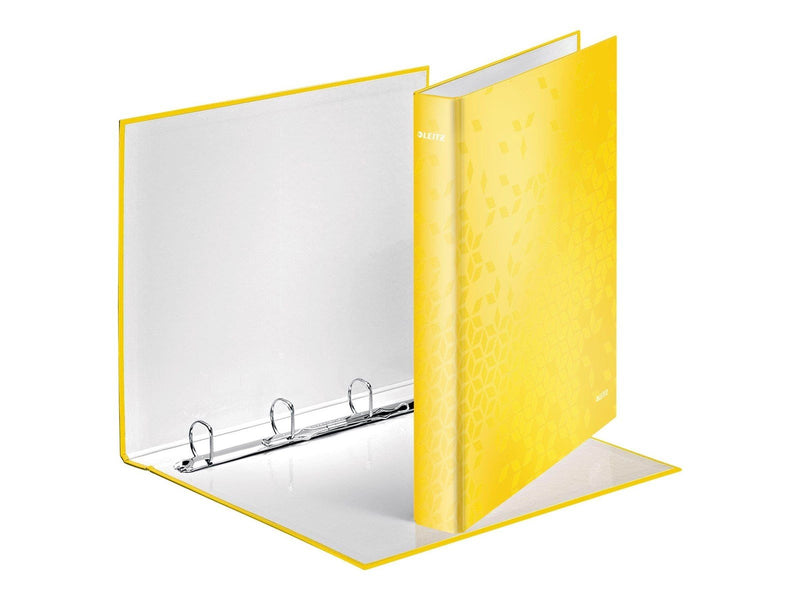 Leitz Ringbinder  WOW Laminated A4+ 4DR/25mm Yellow