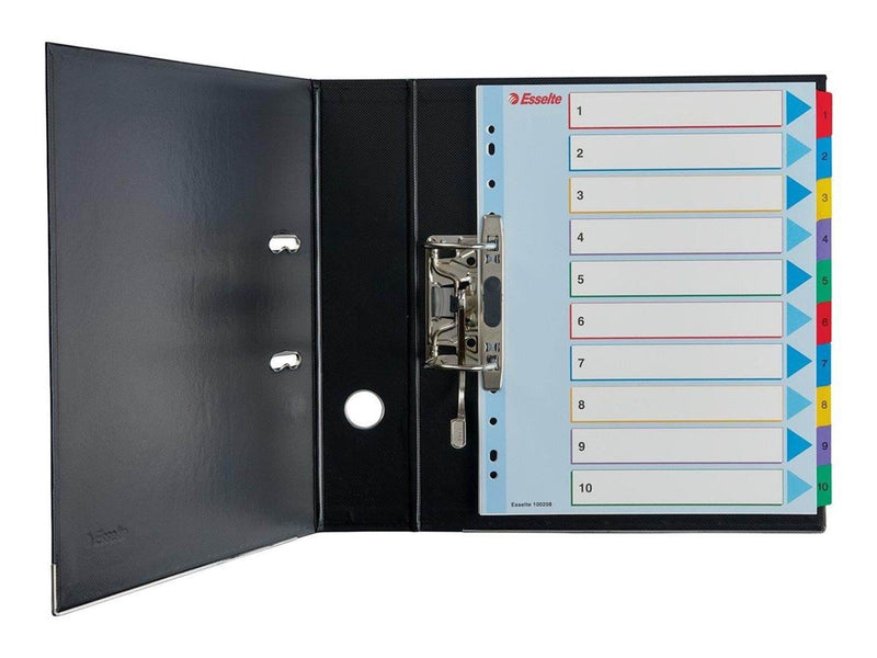 Esselte - divider - 10 parts - for A4 Maxi - tabbed (pack of 10)