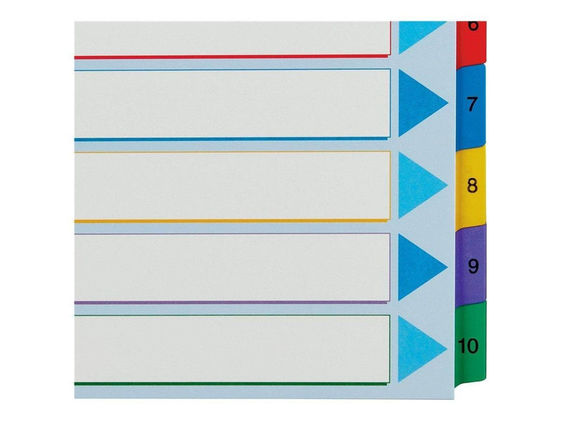 Esselte - divider - 10 parts - for A4 Maxi - tabbed (pack of 10)