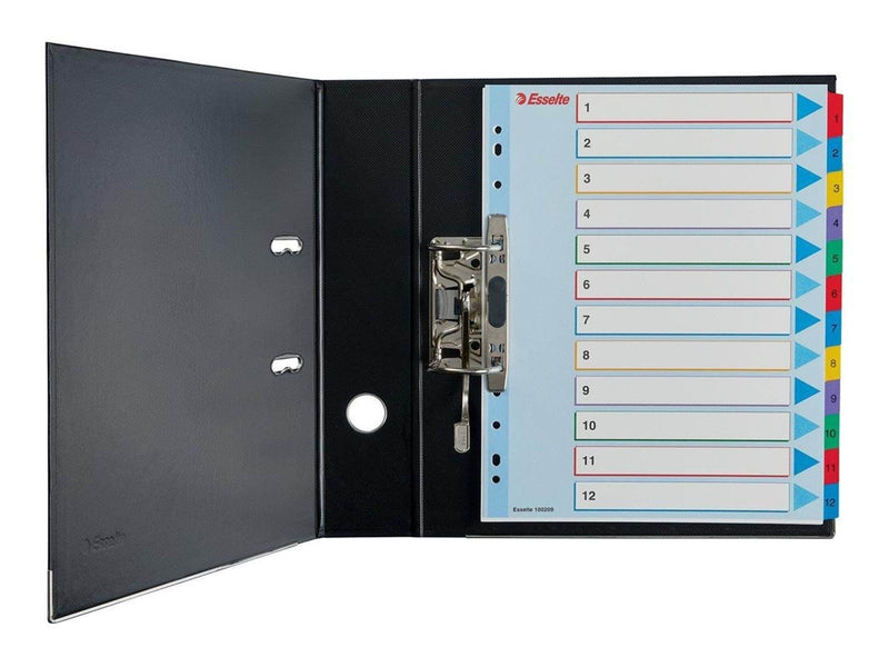 Esselte - divider - 12 parts - for A4 Maxi - tabbed (pack of 10)