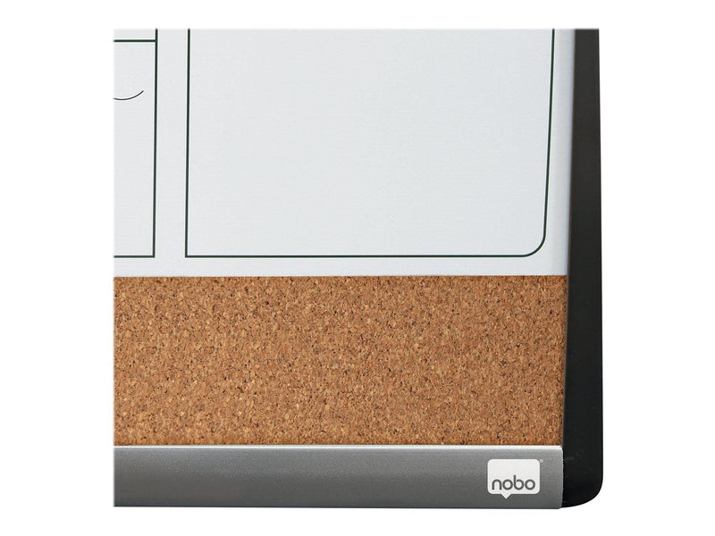 Nobo Quartet combo board: whiteboard bulletin board - 585 x 430 mm