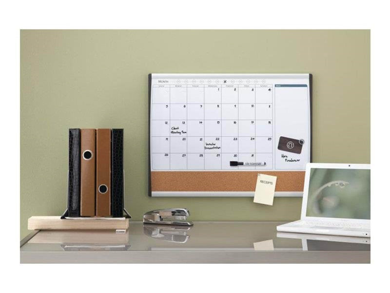 Nobo Quartet combo board: whiteboard bulletin board - 585 x 430 mm