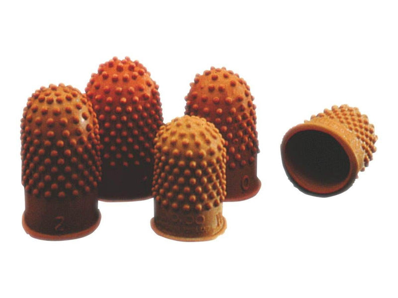 Rexel Size 00 - thimblette - rubber - dark orange (pack of 10)