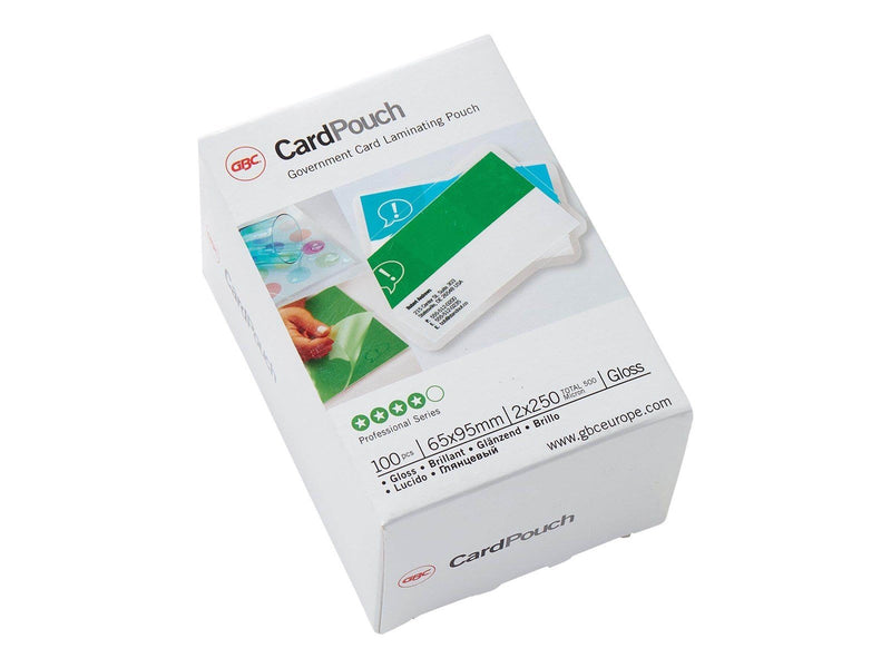 GBC Card Laminating Pouch - 100-pack - clear - glossy - 65 x 95 mm - lamination pouches