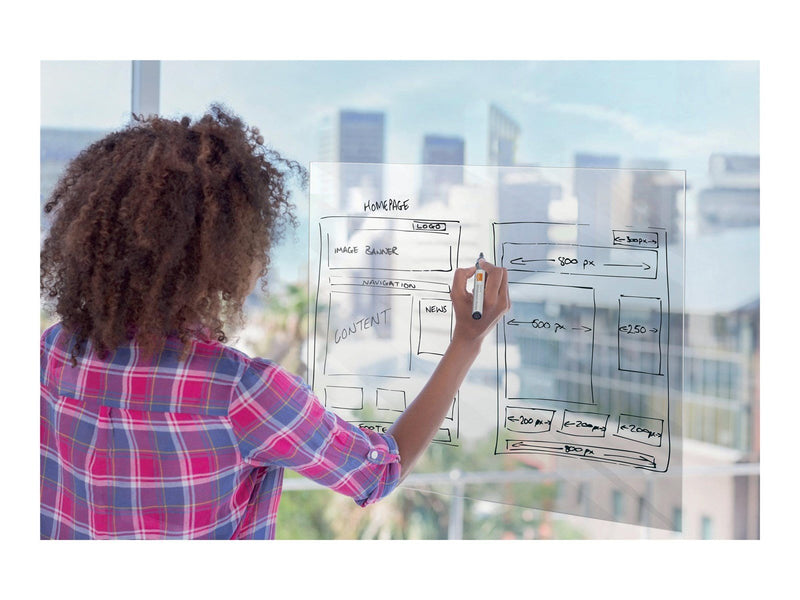 Nobo Instant Whiteboard dry erase surface - 800 x 600 mm - white (pack of 25)