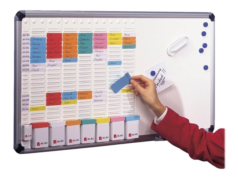 Nobo combo board: whiteboard card planner - 24 slots x 8 columns