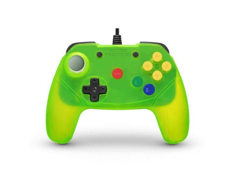 Retro Fighters Brawler64 Color Edition v2 - Extreme Green - Wired Controller - Nintendo 64