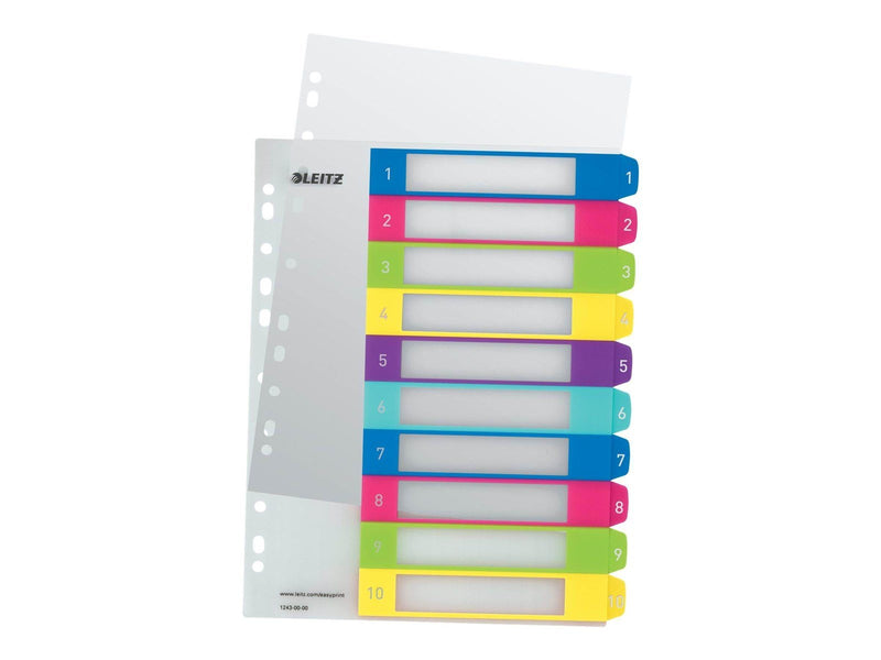 Leitz WOW - divider - for A4 Maxi - tabbed - multicolour