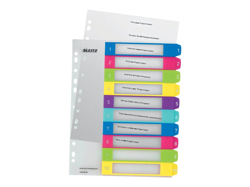 Leitz WOW - divider - for A4 Maxi - tabbed - multicolour